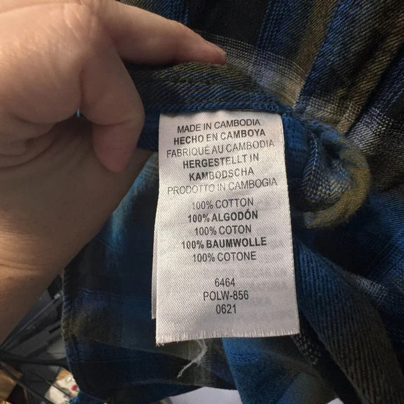 Legendary Whitetales xl  mens blue/black plaid‎ shirt - Picture 4 of 4